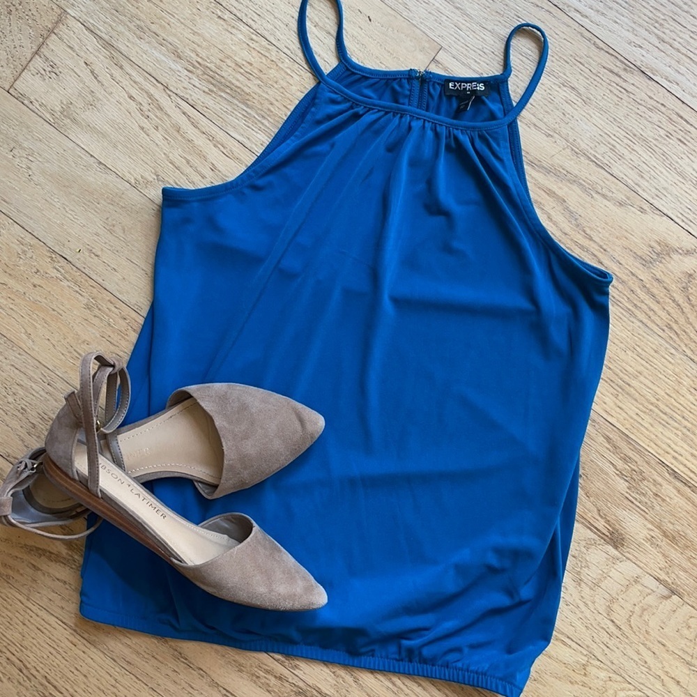 Express Sleeveless teal tank, size XS